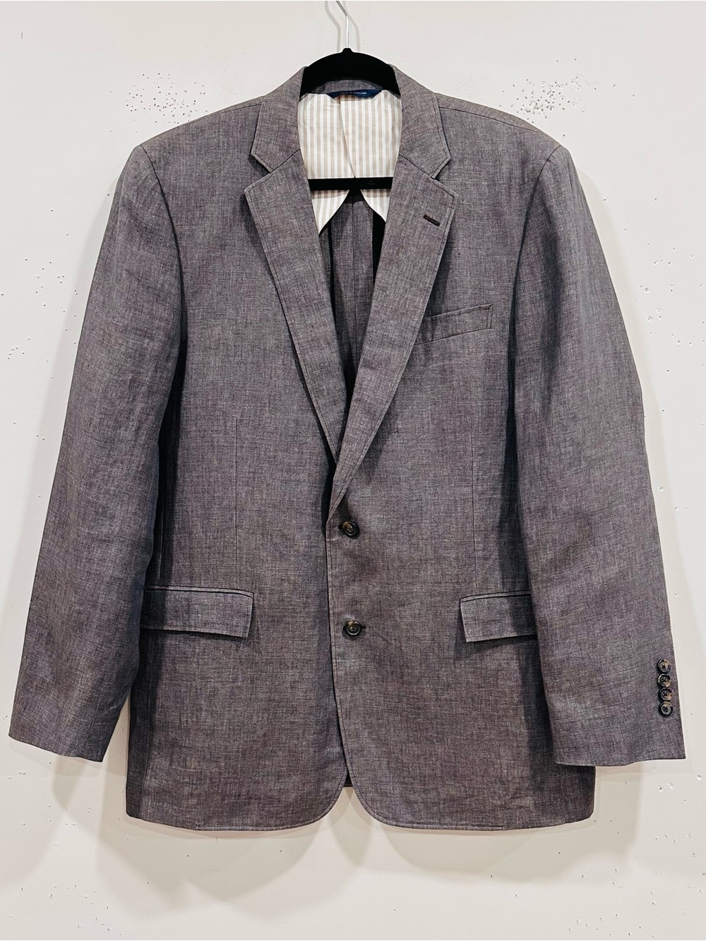 Brooks Brothers Regent Solbiati Italian Linen Blazer Sport Coat Jacket Size 44 L